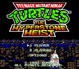 Teenage Mutant Ninja Turtles - The Hyperstone Heist Title Screen